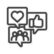 user based live selling comments icon