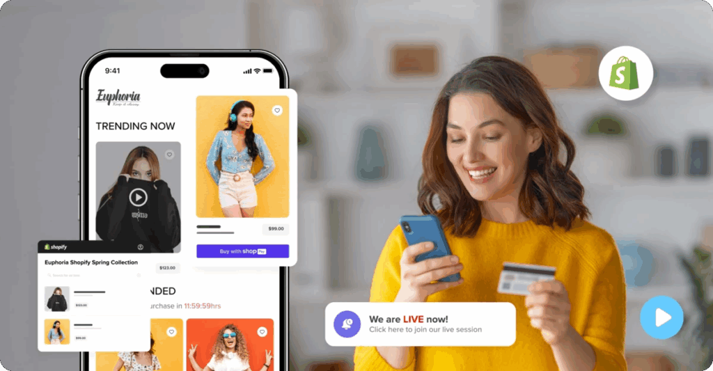 A Shopify store’s website showing a homepage sticky bar with a 20% discount for users who install their app.